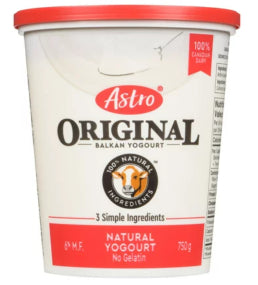 Astro Original 6% Plain Yogurt 750 g