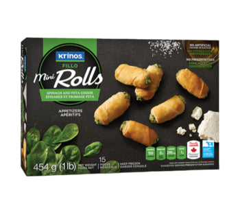 Krinos mini Rolls with Spinach and Feta Cheese 454 gr