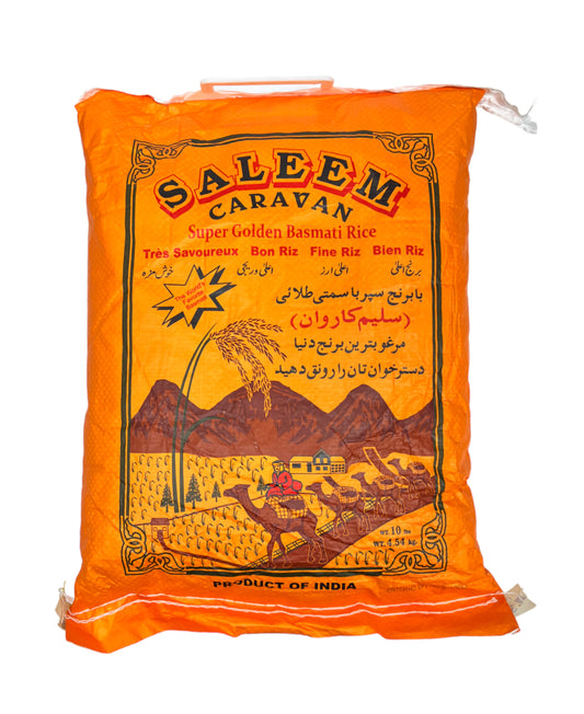 SALEEM CARVAN Super Golden Basmati Rice 10 Lb